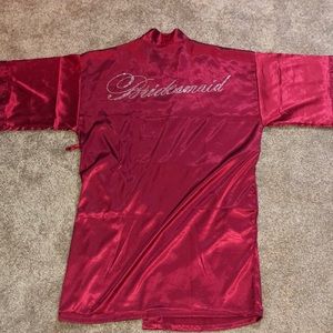 ❤️❤️Small bright red ❤️❤️bridesmaid satin robe